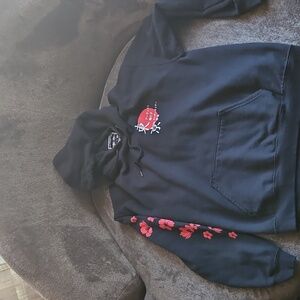 Riot Society Black Hoodie Geisha Skull Girl